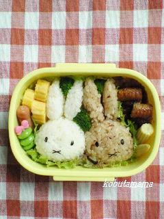 ミッフィー メラニー キャラ弁 チビッコご飯 ｷｬﾗ弁 お子様ﾗﾝﾁ