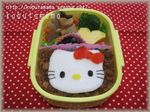 キャラ弁 キティ そぼろ弁当